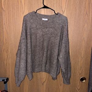 Brownish Grey H&M Crew Neck Sweater